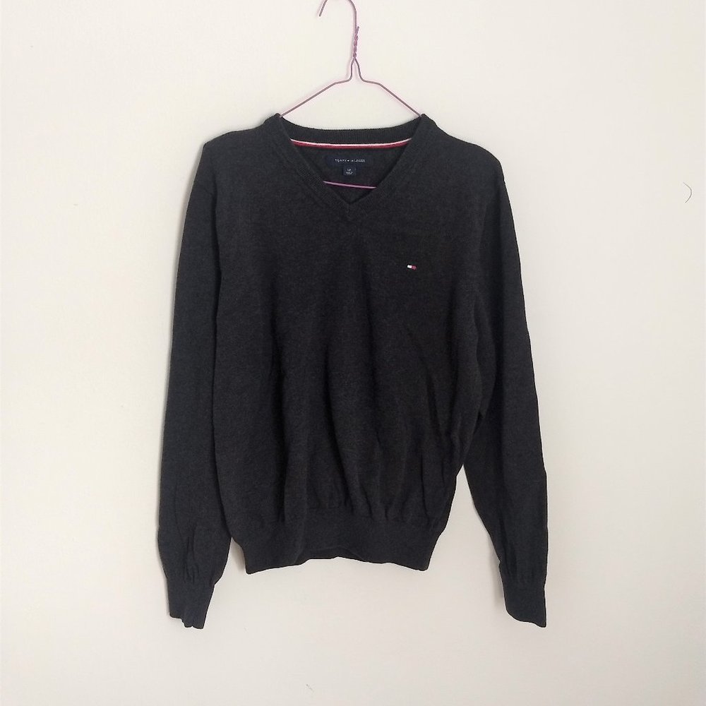 Y2K Vintage Tommy Hilfiger Small Grey Sweater